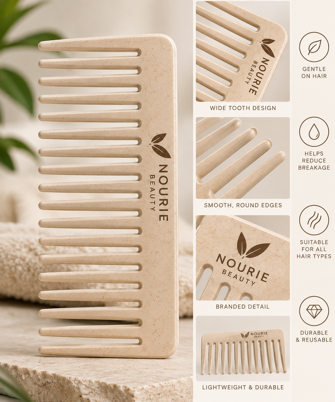 Nourie Beauty Essential Comb Set