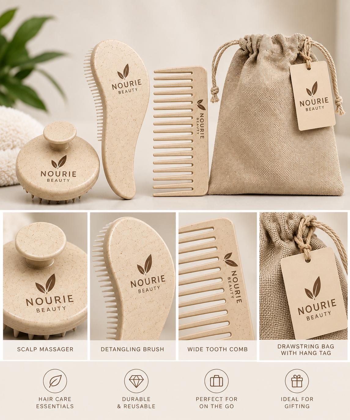 Nourie Beauty Essential Comb Set